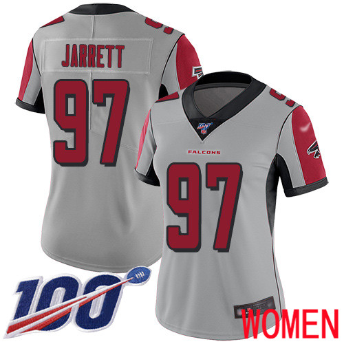 Atlanta Falcons Limited Silver Women Grady Jarrett Jersey NFL Football 97 100th Season Inverted Legend